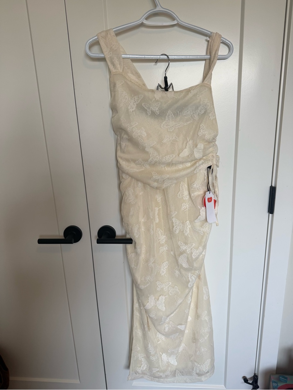 Cream Butterfly Lace Maxi 2-piece set
